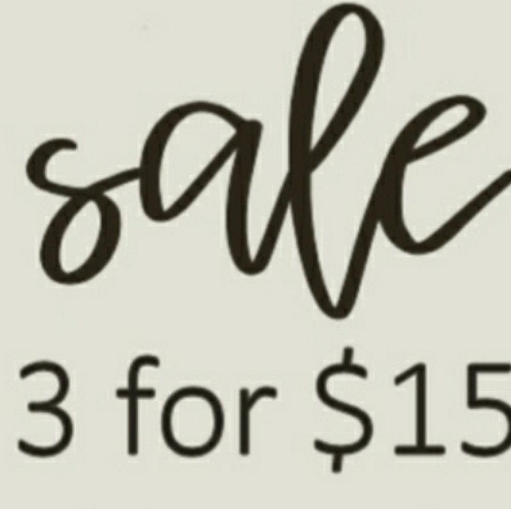Any item with 💥💥💥 are 3 for $15.